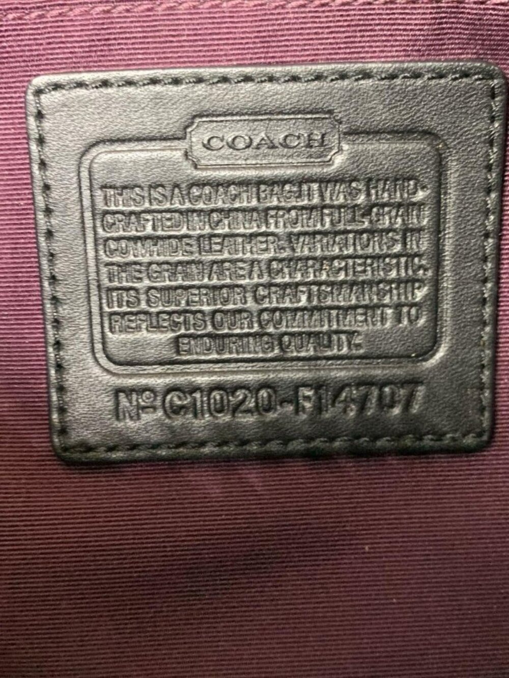 Coach Silver Metallic Leather Hobo Bag F14707 - Picture 16 of 16